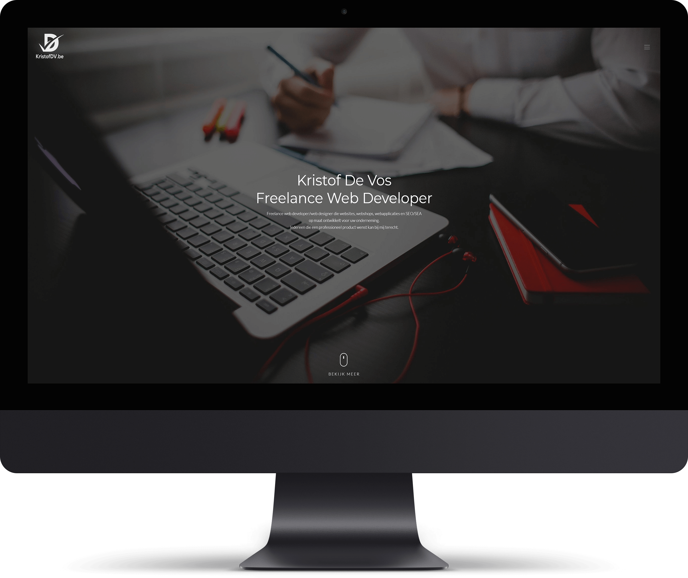 Custom website by KristofDV.be