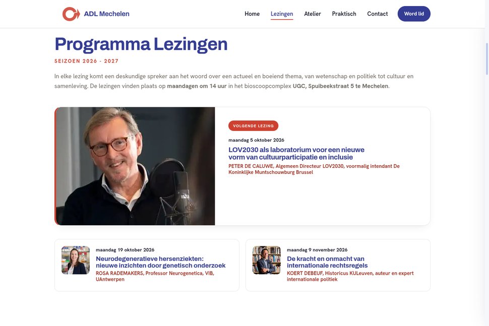 ADL Mechelen, website by KristofDV.be