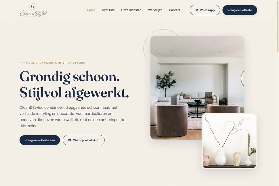 Clean & Styled, website by KristofDV.be
